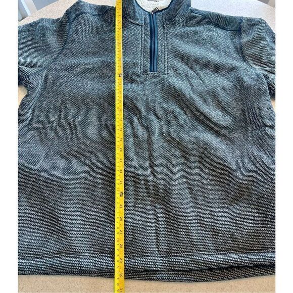 Orvis Men's Gray/Black 3/4 Zip Pullover Fleece Lined Sherpa Sweater Size XL - Picture 5 of 9